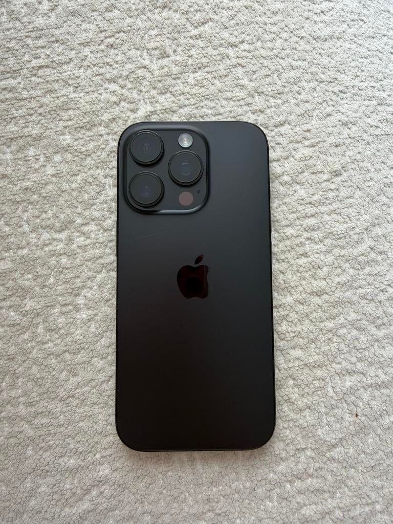 Iphone 16 Pro Zwart 128 GB, Ophalen, Zo goed als nieuw, Zwart, 128 GB