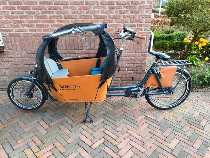 Babboe city-e mountain, Fietsen en Brommers, Fietsen | Bakfietsen, Gebruikt, Overige merken, 2 kinderen, Ophalen