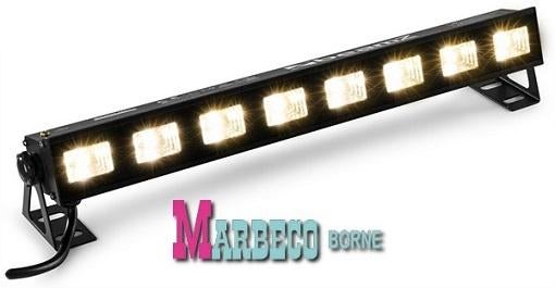 LED licht Bar 8X 3W, UV, Warm Wit en Mix, BUVW83, Nieuw, Info@marbeco.nl, BeamZ, Licht