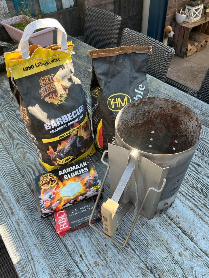 Weber Brikettenstarterset met toebehoren, Tuin en Terras, Barbecue-accessoires, Gebruikt, Ophalen of Verzenden