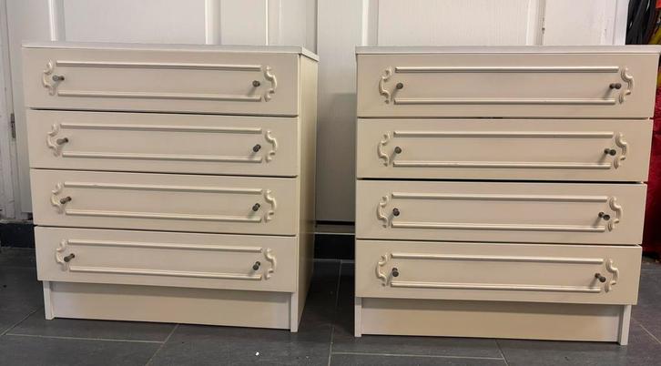 2 schattige vintage nachtkastjes uit de jaren ‘70, Huis en Inrichting, Slaapkamer | Nachtkastjes, Zo goed als nieuw, 55 tot 70 cm