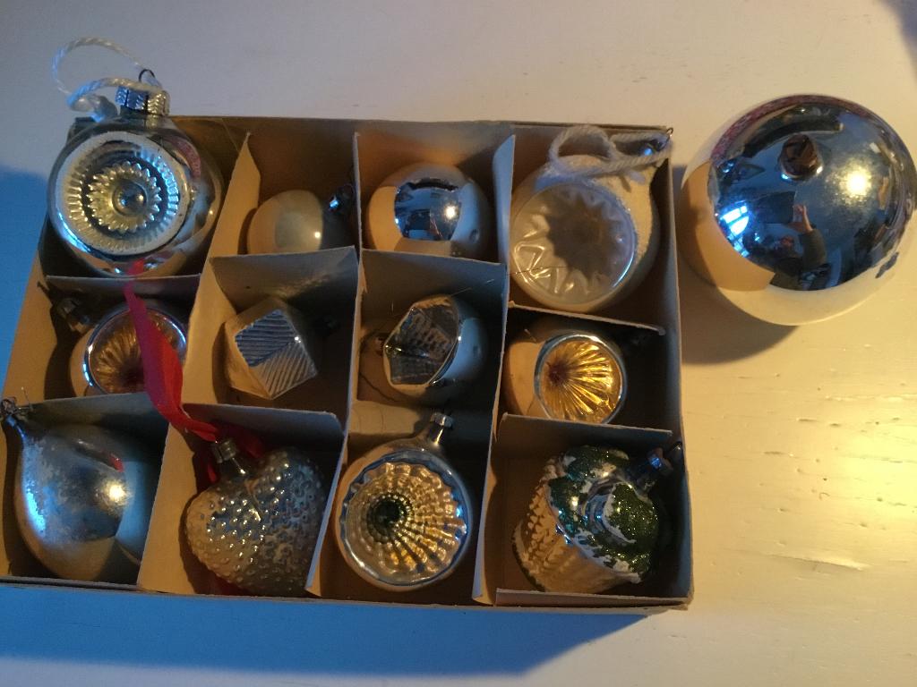 Kerstboom ballen deuk ballen deukballen glas 13 stuks, Ophalen of Verzenden, Gebruikt