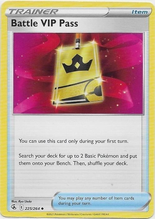 Fusion Strike,  Battle VIP Pass [uncommon] 225/264, Verzenden, Nieuw, Losse kaart