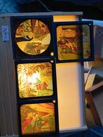 Antieke toverlantaarn glasplaatjes: Doornroosje,, Ophalen of Verzenden, Gebruikt, Film, Overige typen