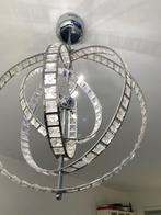 Hanglamp met kristallen, Ophalen of Verzenden, Gebruikt, Metaal, 50 tot 75 cm