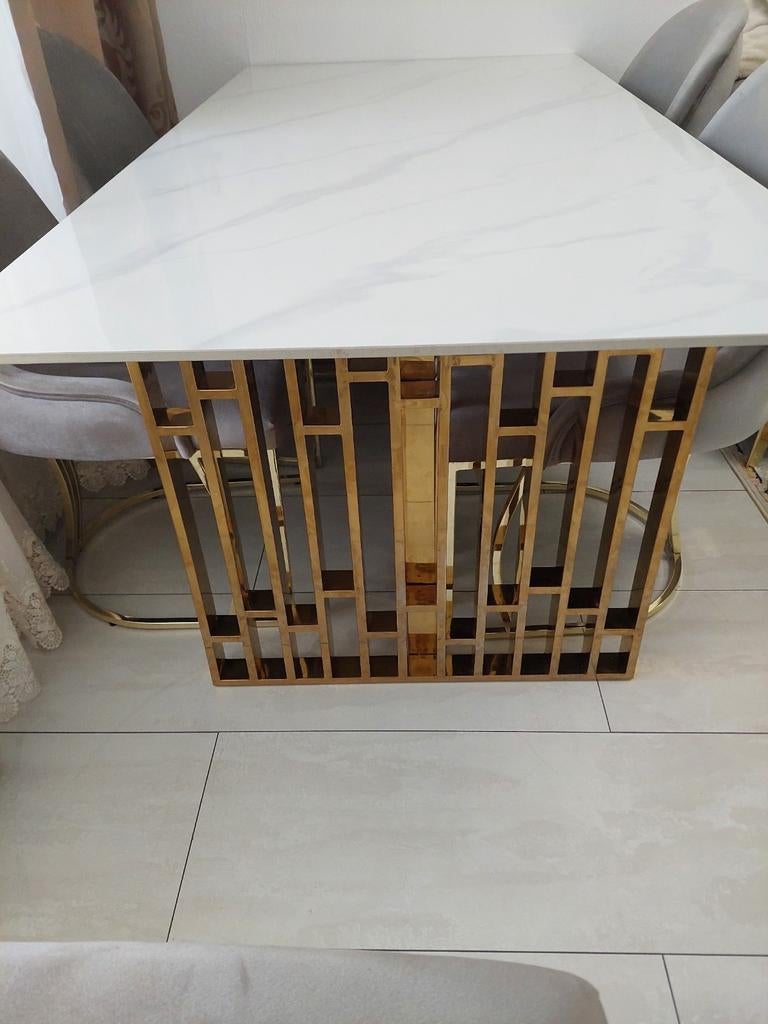 Eettafel en salontafel, Huis en Inrichting, Tafels | Salontafels, Ophalen, 50 tot 100 cm, Zo goed als nieuw, 150 tot 200 cm