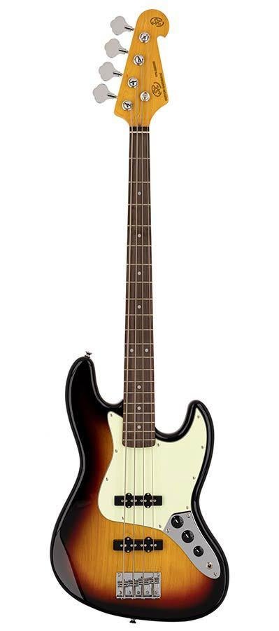 SJB62-3TS SX Retro Series 62 J-style basgitaar sunburst, ., Nieuw, ., .