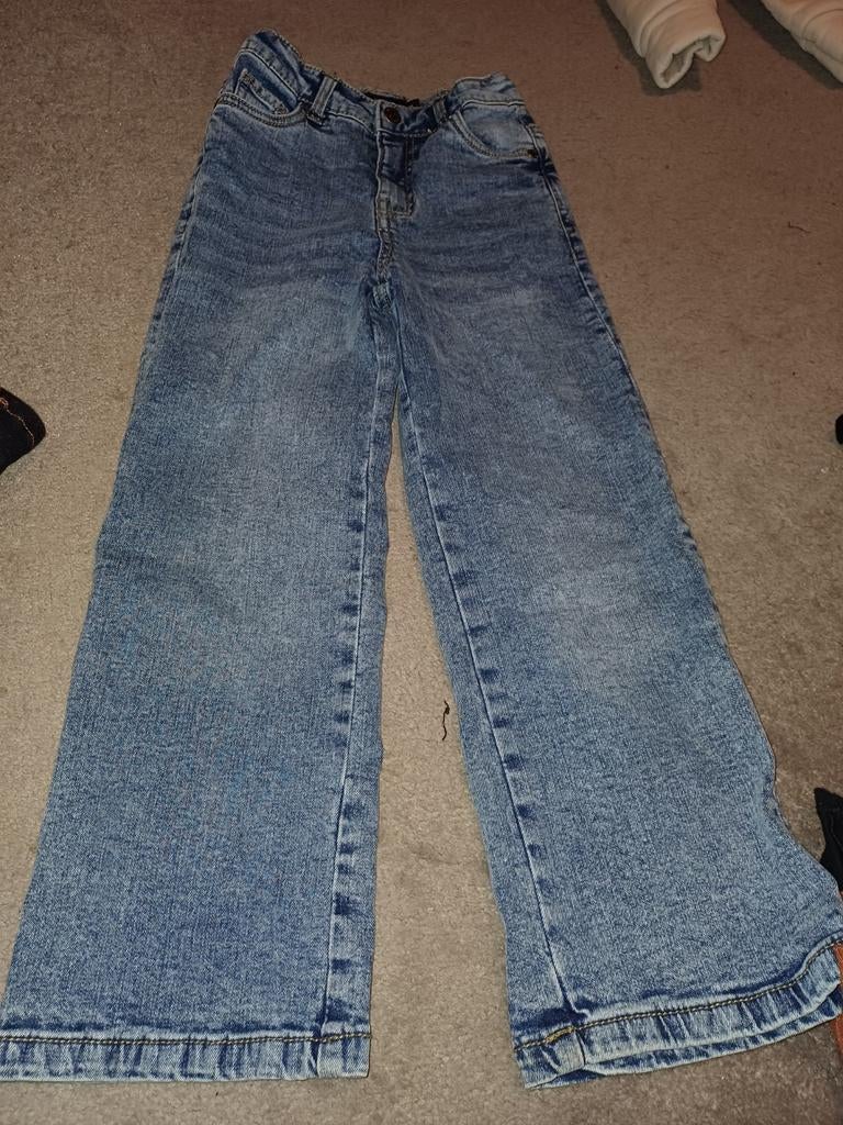 Wide leg spijkerbroeken maat 116, Kinderen en Baby's, Kinderkleding | Maat 116, Ophalen of Verzenden