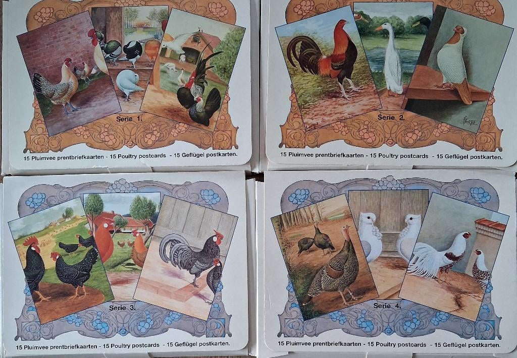 8 mapjes met elk 15 glans fullcolour C S Th van Gink Kaarten, Ophalen of Verzenden, 1920 tot 1940, Ongelopen, Vogel