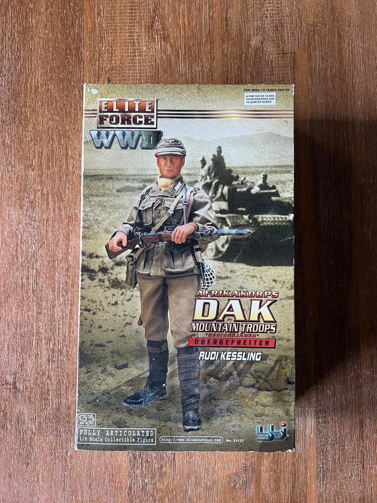 Bluebox BBi Elite Force 1/6 Afrika Korps DAK Mountain Troops, Ophalen of Verzenden, Gebruikt, Groter dan 1:35, Figuur of Figuren