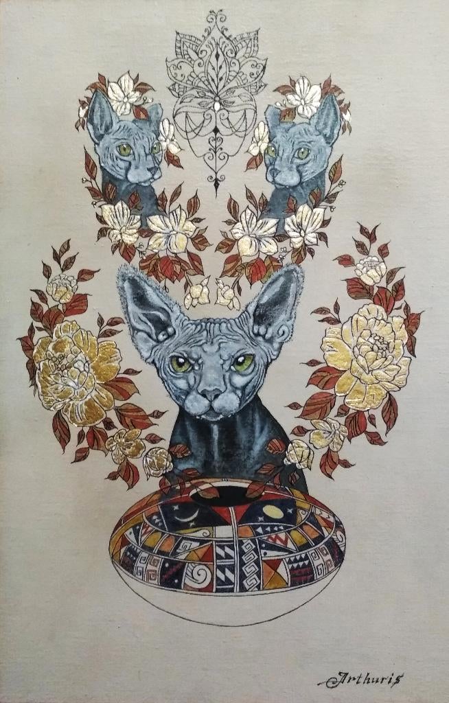 "Sfinx"  Schilderij, Verzenden