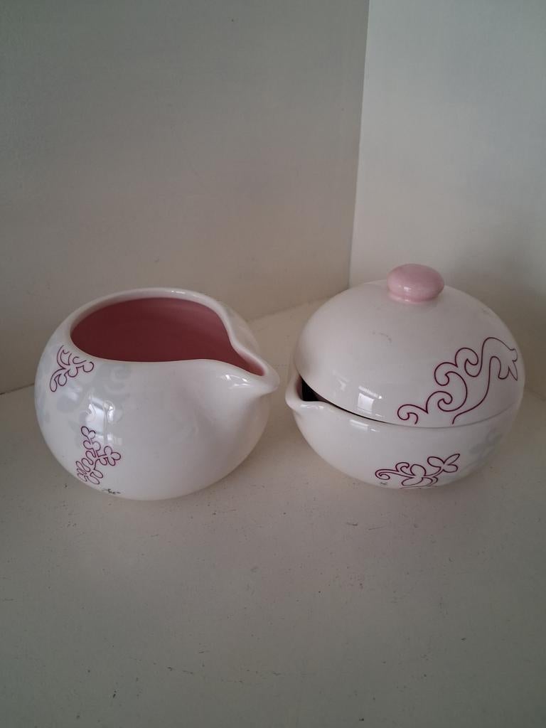 Jet by Ter Steege Suikerpot en Melkkannetje Serie Platycodon, Keramiek, Overige typen, Ophalen of Verzenden, Zo goed als nieuw