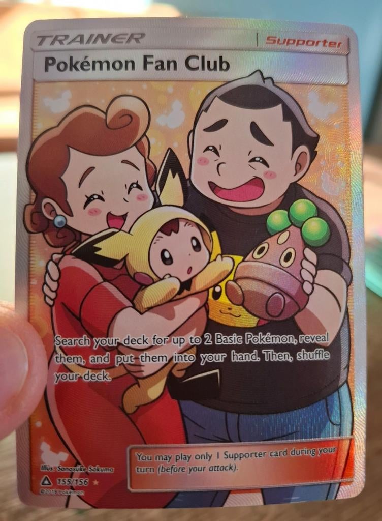 Pokémon Fan Club 155/156 Ultra Prism, Ophalen of Verzenden, Zo goed als nieuw, Losse kaart, Foil