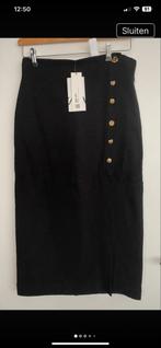Zara rok met gouden knopen, Maat 38/40 (M), Zwart, Nieuw, Ophalen of Verzenden