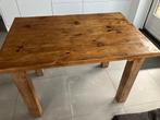 Eettafel 120 x 80 van oude wagondelen, Gebruikt, 100 tot 150 cm, Vier personen, Rechthoekig