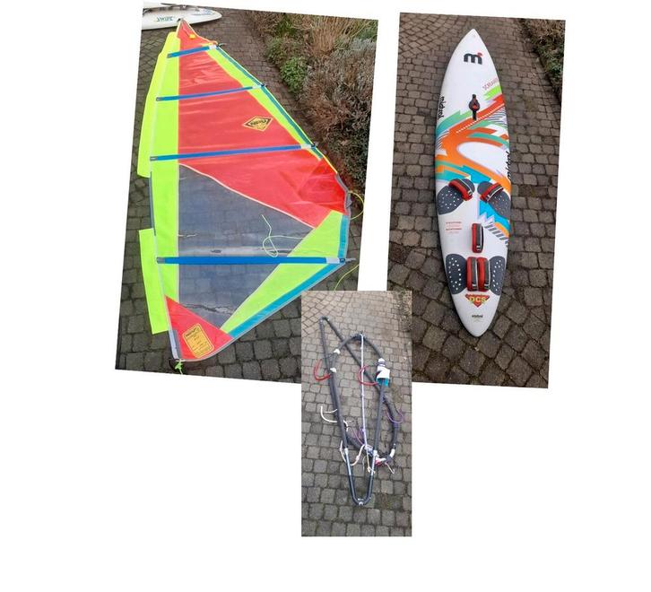 NPU Windsurfzeil 4.6 m² / Mistral Srceamer surfplank, Watersport en Boten, Windsurfen, Zo goed als nieuw, Zeil, 250 tot 300 cm