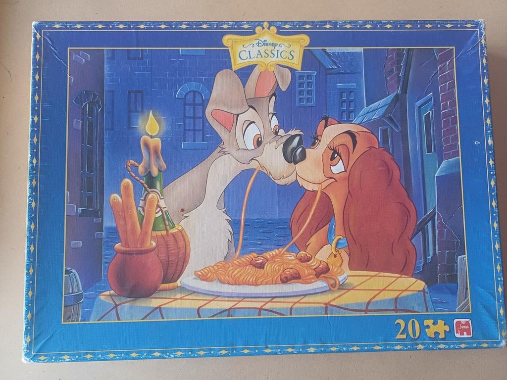 Disney Classics Lady en de Vagebond puzzel 20 stukjes, Kinderen en Baby's, Speelgoed | Kinderpuzzels, Ophalen of Verzenden, 10 tot 50 stukjes