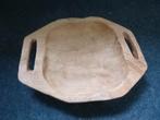 teak schaal met handvaten afm. 25x30x8 cm,  zgan, Schaal, Ophalen of Verzenden, Zo goed als nieuw, Overige vormen