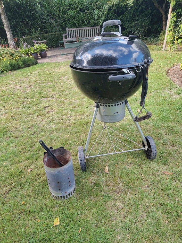 weber bbq 47 cm, Tuin en Terras, Houtskoolbarbecues, Ophalen, Gebruikt, Weber barbecue