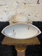 Vintage servies 9 ontbijtborden 2 schaaltjes botervloot set, Gebruikt, Overige typen, Ophalen of Verzenden, Overige stijlen