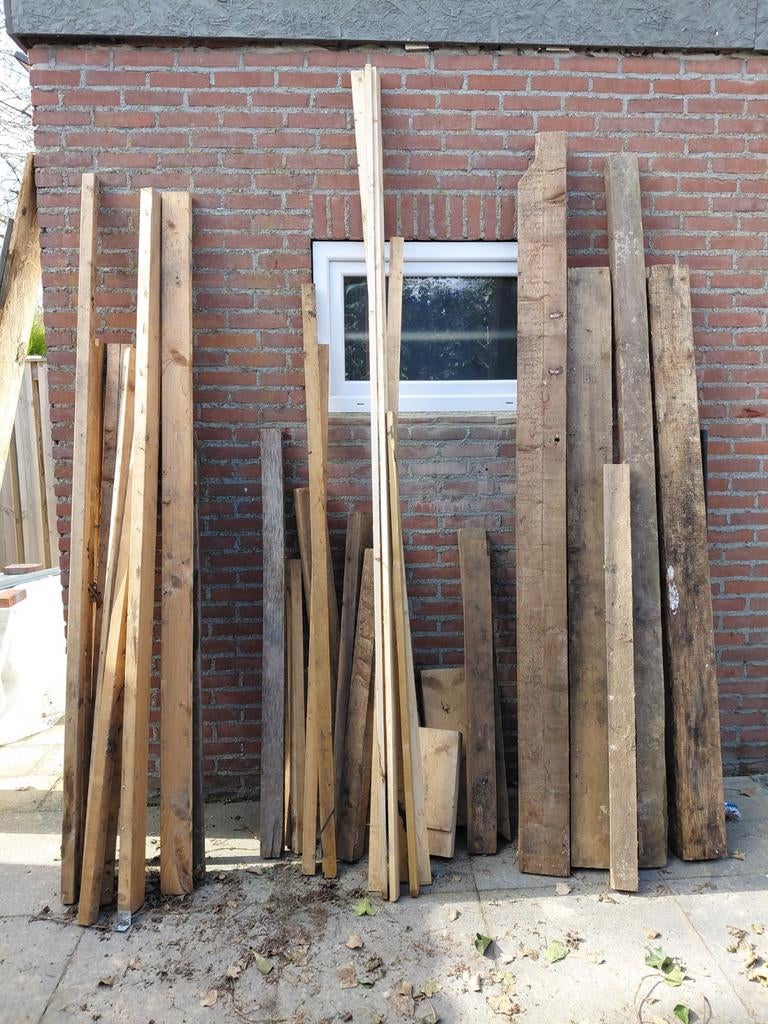 Te koop houten balken, Tuin en Terras, Ophalen, 250 cm of meer, Balken