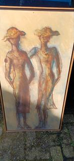 Twee Vrouwe met Hoed - Theo Kappe ( Valkenswaard 1939-2024 ), Ophalen of Verzenden