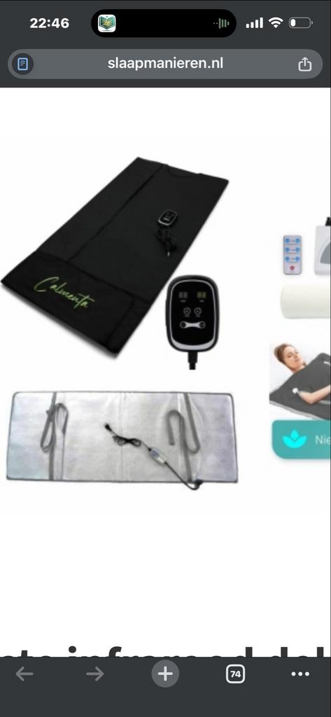 Infrarood Sauna Deken voor Pijnverlichting, Ophalen, Gebruikt, Infrarood, Toebehoren