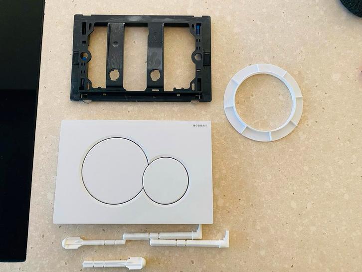 Geberit bedieningsplaat wit compleet nieuw, Doe-het-zelf en Verbouw, Sanitair, Nieuw, Toilet, Verzenden