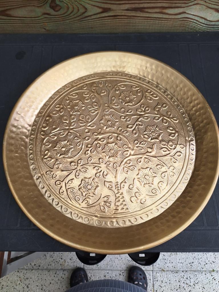 Dienblad, Ophalen of Verzenden, Rond, Metaal