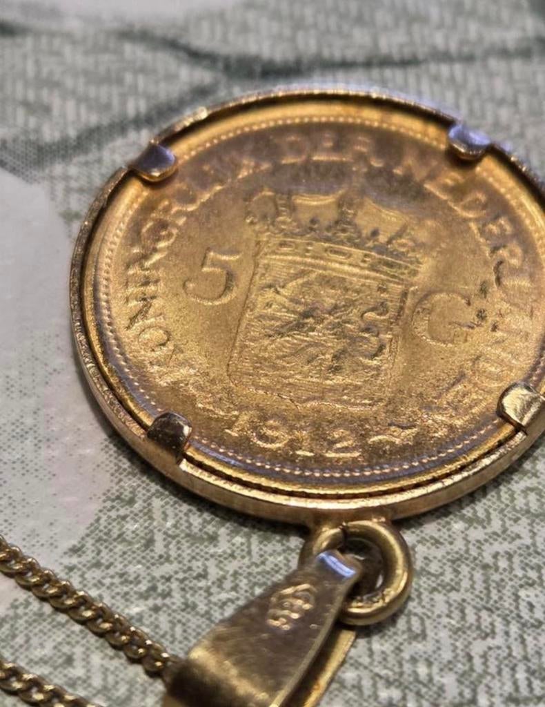 Wilhelmina hanger5 gulden, Ophalen of Verzenden