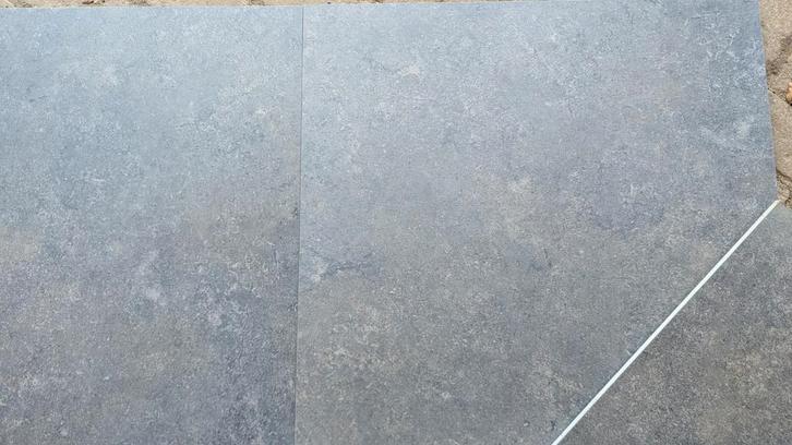 Donkergrijze gekalibreerde vloertegels 60x60 cm, 4,5 m², Doe-het-zelf en Verbouw, Tegels, Nieuw, Vloertegels, Keramiek, 60 cm of meer