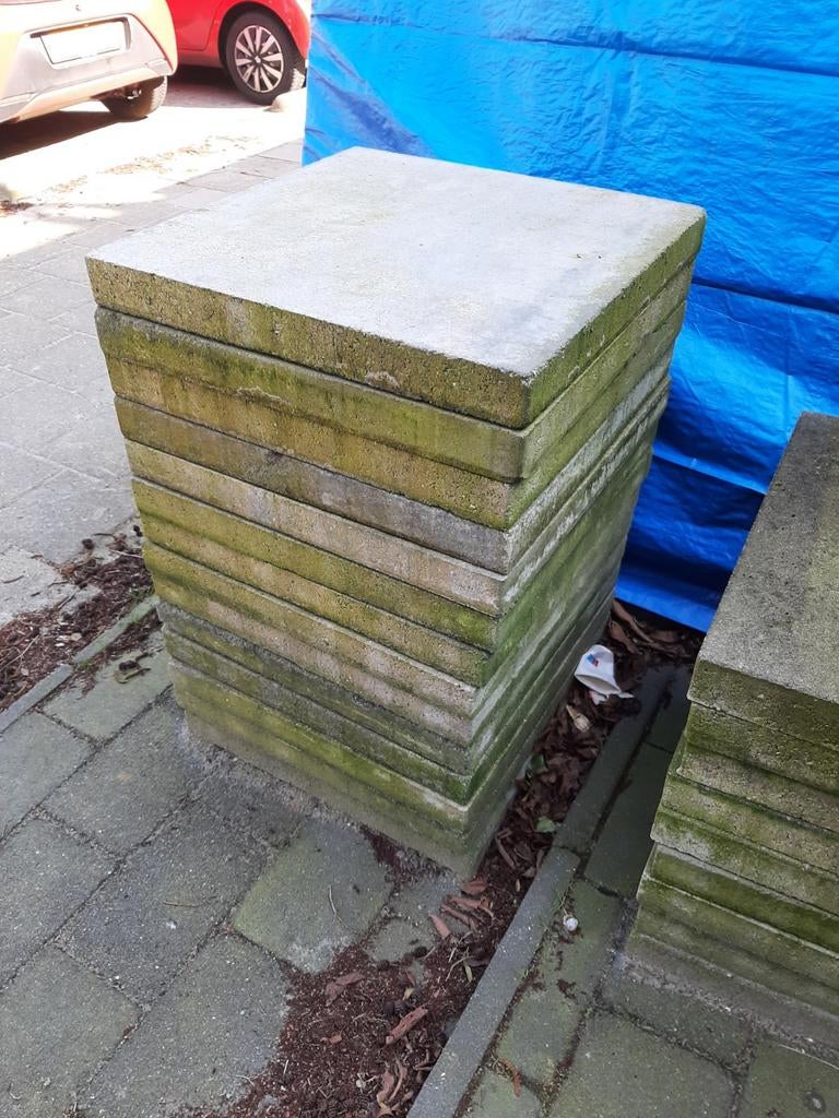 Tegels 60x60x6cm 21x, Ophalen, Beton, Terrastegels