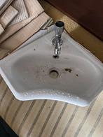 Hoekwastafel met kraan - Sphinx, Ophalen, Gebruikt, Chroom, Wastafel
