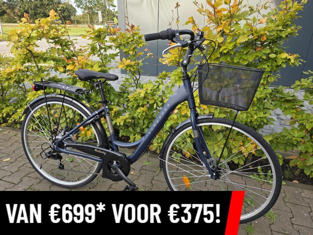 NIEUWW!: Scrapper Railway 2 18SP incl. mand en schijfremmen!, 47 tot 50 cm, Groupe GO Sport, Info@go-sport.com, Nieuw