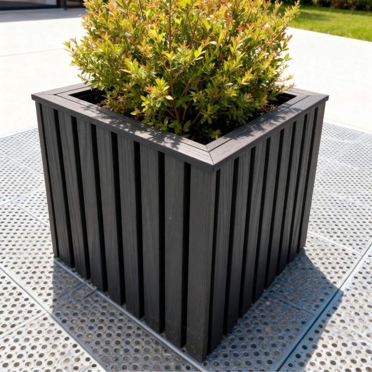 Duurzame Plantenbak Composiet 40x40x36cm Onderhoudsvrij, Tuin en Terras, Bloembakken en Plantenbakken, Nieuw, Overige materialen