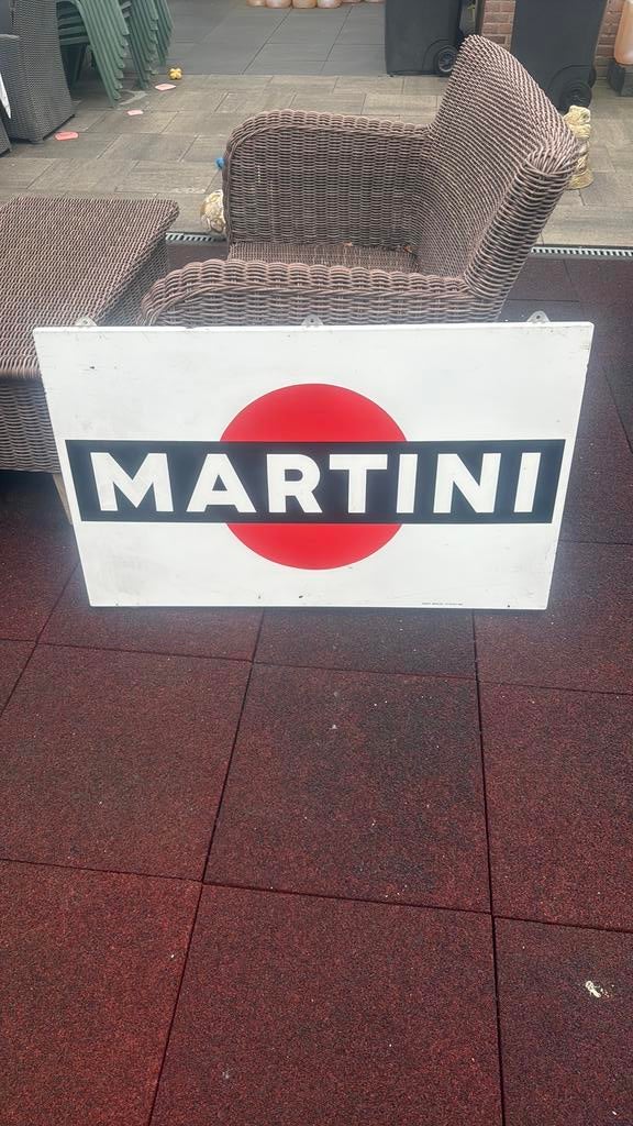 martini  emaille bord, Ophalen of Verzenden, Zo goed als nieuw, Reclamebord