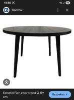 Ronde zwarte tafel, Ophalen, Rond, Zo goed als nieuw, Vier personen