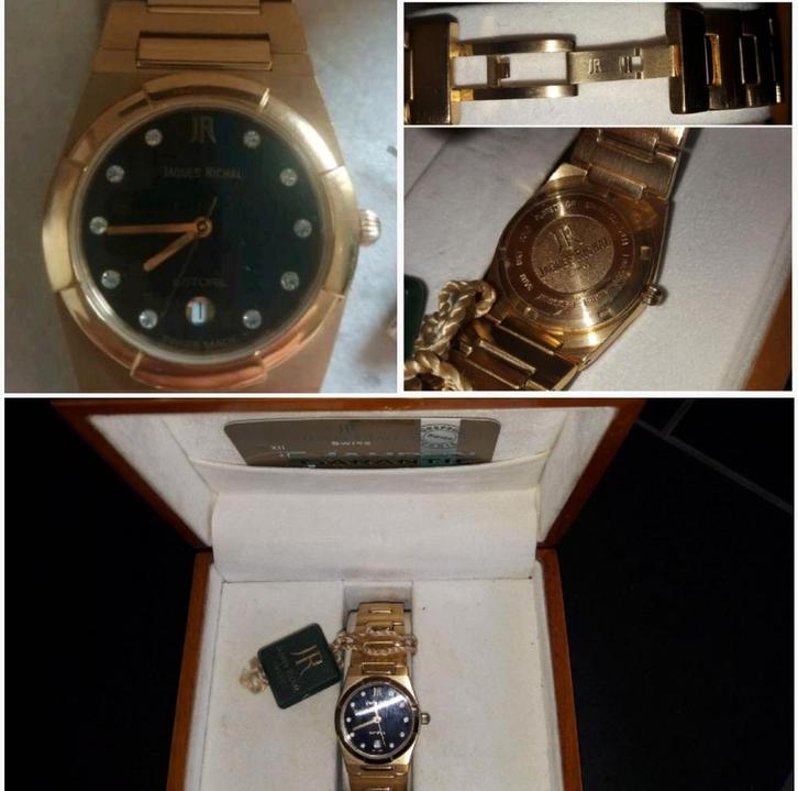 Jaques Richal Swiss Horloge (Zie omschrijving), Sieraden, Tassen en Uiterlijk, Horloges | Antiek, Overige merken, Goud, 1960 of later