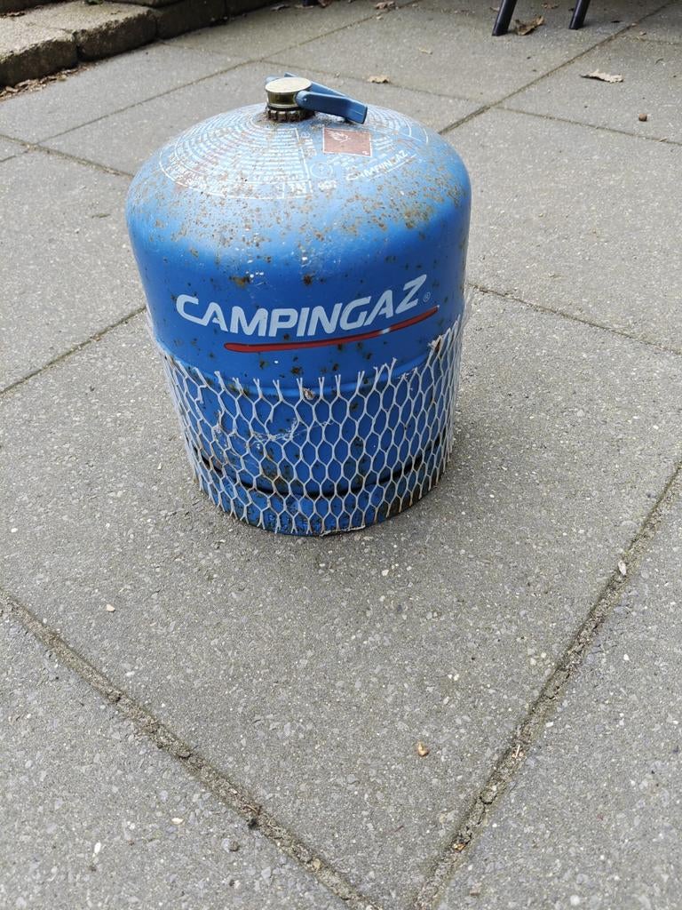 Campingaz 907 gasfles (bijna leeg), Ophalen