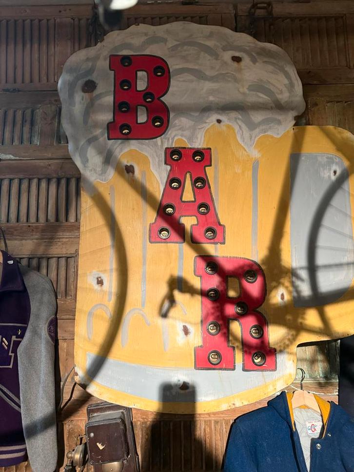 Vintage BAR Lichtreclame, Huis en Inrichting, Woonaccessoires | Wanddecoraties, Gebruikt, Ophalen