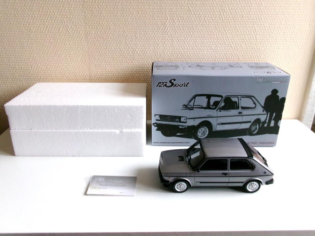 Fiat 127 Sport 70 HP silver 1:18 Laudoracing, Hobby en Vrije tijd, Modelauto's | 1:18, Ophalen of Verzenden, Zo goed als nieuw