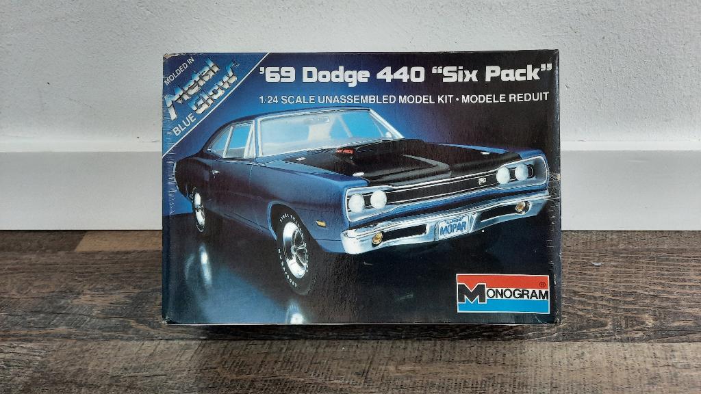 Monogram 2215 '69 Dodge 440 "Six Pack" 1:24 Modelbouw Auto, Overige merken, Auto, Groter dan 1:32, Nieuw