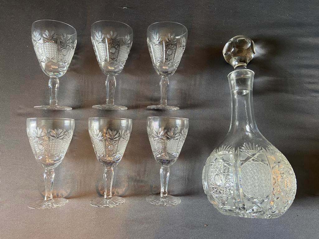 Kristallen glazen set, Ophalen