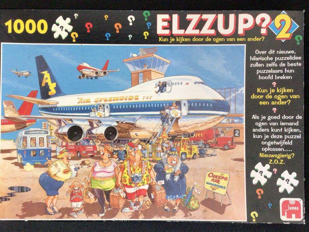 Elzzup / wasgij nr 2 Vakantiepret, Ophalen of Verzenden, 500 t/m 1500 stukjes, Zo goed als nieuw