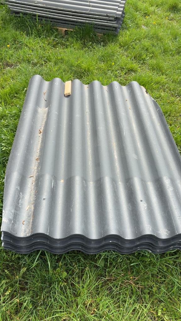 Partij dakplaten Vezelcement golf / dakplaten, Zo goed als nieuw, 15 m² of meer, Metaal, Ophalen