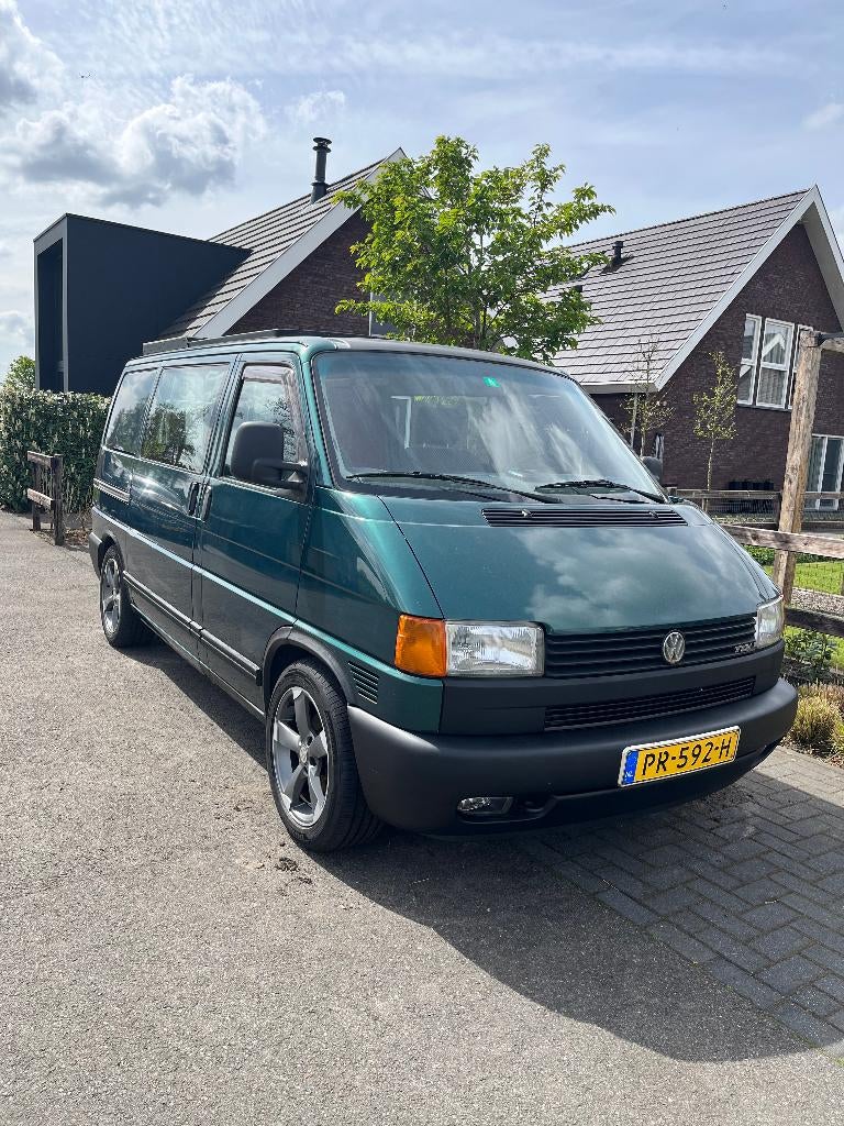 Unieke VW T4 Camper 2.5 TDI  7 Pers. op Kenteken, Buscamper of Camperbus, Volkswagen, Achteruitrijcamera, Tot en met 2