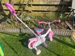 Roze peuter-/kinderfiets met zijwieltjes en duwstang, Fietsen en Brommers, Fietsen | Kinderfietsjes, Ophalen, Gebruikt, Minder dan 16 inch