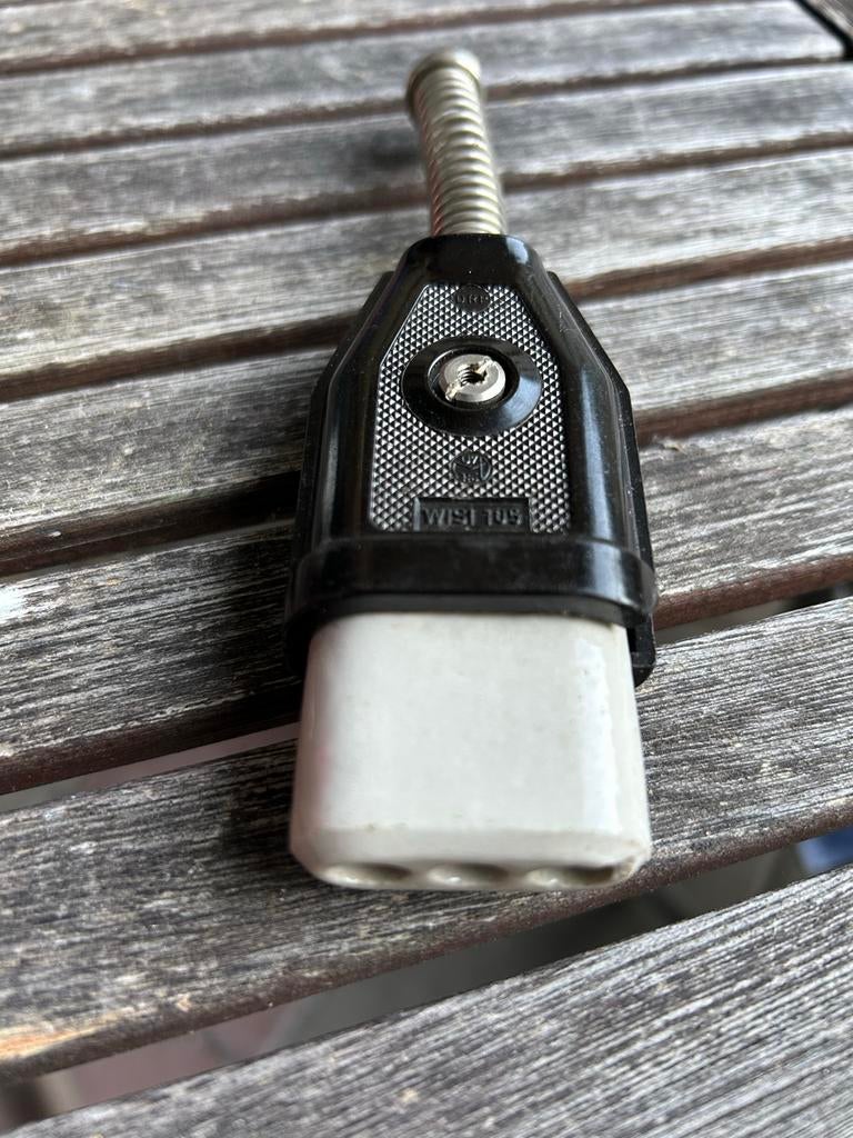 Vintage Elektrische Stekker - Bakeliet & Porselein, Ophalen of Verzenden, Gebruikt, Stekker