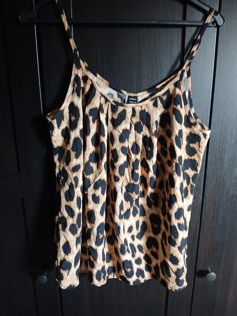 Shein Luipaardprint Top Maat L, Maat 38/40 (M), Bruin, Ophalen of Verzenden, Zo goed als nieuw