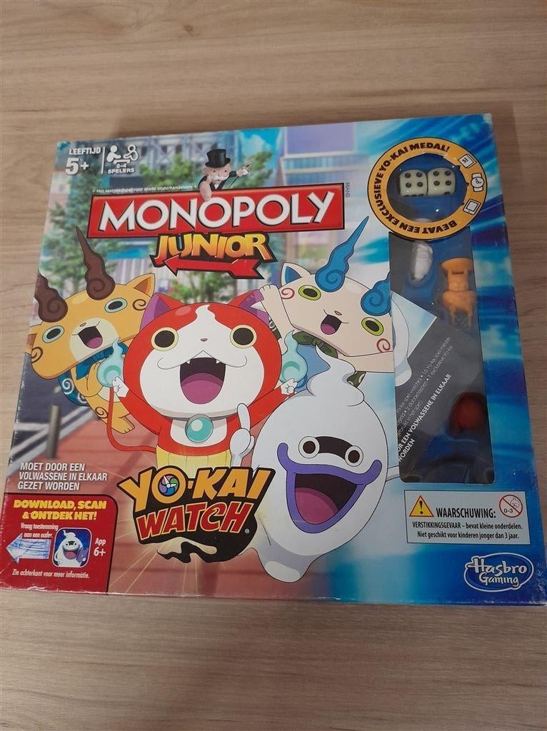 Monopoly junior Yo-Kai watch - s1946, Verzenden, Zo goed als nieuw